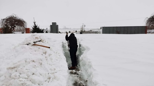 内蒙古局地降特大暴雪 积雪最深43厘米