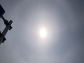 當“520”遇上日暈 北京上空太陽仿佛自帶光環