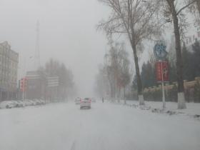 雪花簌簌满天飞 内蒙古牙克石地面一片银白