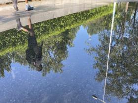 北京雨水停歇 地面积水犹存