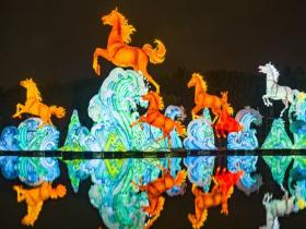 广西南宁青秀山新春灯会即将正式亮灯 一组图提前感受光影盛景