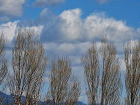 清明假期最后一天 北京蓝天白云上线可见远山