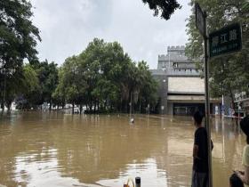 柳江现2026年第1号洪水 广西柳州低洼地段被洪水淹没