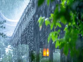 雨中苏州拙政园：黛瓦垂雨帘 亭台揽烟波