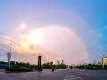 河东新区出现双彩虹（摄影：李斌喜）