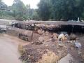 运江镇大冲村委路桥被冲毁。（摄影：韦华忠）