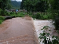 中国天气网广西站讯 在台风“白鹿”外围云系的影响下，昭平县大部地区普降大暴雨。根据全县20个自动气象观测站的记录，25日17时至26日17时雨量：100毫米以上有12个站，50～100毫米有6个站，最大降雨出现在樟木林镇潮江村（199.5毫米）。受强降雨影响，多个乡镇的河水暴涨，房屋、道路、农田被淹。（图/卢发刚 文/吴健杰）