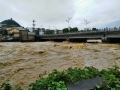 图为7日，贺州市富江河水位上涨。（图/李钢 杨春梅 文/李诗婷 董州）