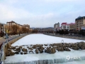 1月6日，寒潮来袭，河北省张家口市天寒地冻，清水河已彻底封冻。（图/王旭海）