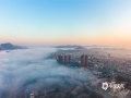 12月6日清晨8时，广西来宾市象州县一桥上雾气笼罩，在朝阳的映衬下，整个县城的雾气像会流动的滔滔流水，如梦似幻，宛如仙境。（文/涂燕清 图/吴永才）