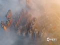 1月4日，广西横州市的早晨，迎来2022年首场大雾。群山、高楼破雾而出，耸立于雾海之中，如梦如幻，如诗如画，美轮美奂。（图/马彪 文/黄庆平）