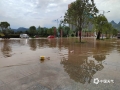 中国天气网广西站讯 6月16日至22日早上，恭城县出现持续性大暴雨、局部特大暴雨天气过程，过程累计雨量200-300毫米有4个乡镇，300-400毫米的有1个乡镇，超过400毫米的有4个乡镇，最大的观音乡达582.9毫米。恭城河恭城水文站于6月22日9时00分出现134.70米（警戒水位132.00米）的洪峰水位，为三十年一遇洪水。恭城县城滨江苑河水倒灌已淹过成人膝盖，车辆已无法通行，滨江苑靠近河道商铺的积水超过50厘米。（图文/严启兴）