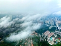 中国天气网讯  一场降雨过后，今晨南宁雨过放晴，云雾飘荡在青山和楼宇之上，美妙绝伦宛如仙境。（图/曾海科 文/郁海蓉）
