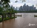 中国天气网讯 受上游来水及区间降雨影响，广西南宁市邕江水位暴涨，两岸的亲水步道、绿化等设施被淹，建议市民游客不要在江边逗留、观水、戏水。图片拍摄于9月11日。（图文/曾海科）