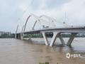 中国天气网广西站讯 6月22日，今年柳江1号洪水洪峰过境柳州市区，16时15分柳江柳州水文站出现85.64米的洪峰水位，超过82.5米的警戒水位3.14米，相应流量19600立方米每秒，目前水位缓慢下降。洪峰过境期间，不少市民前往柳江堤岸高处观洪，用手机、相机记录汛情。在此提醒市民：观洪务必注意安全，切勿靠近临水陡坡、涉足被淹河滩，看护好老人小孩，安全避险。（图文/梁雁玲）